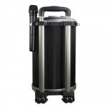 Wholesale Super Big Size Loud Drum Style Bluetooth Speaker with Wireless Microphone and Trolley S36 (Black)